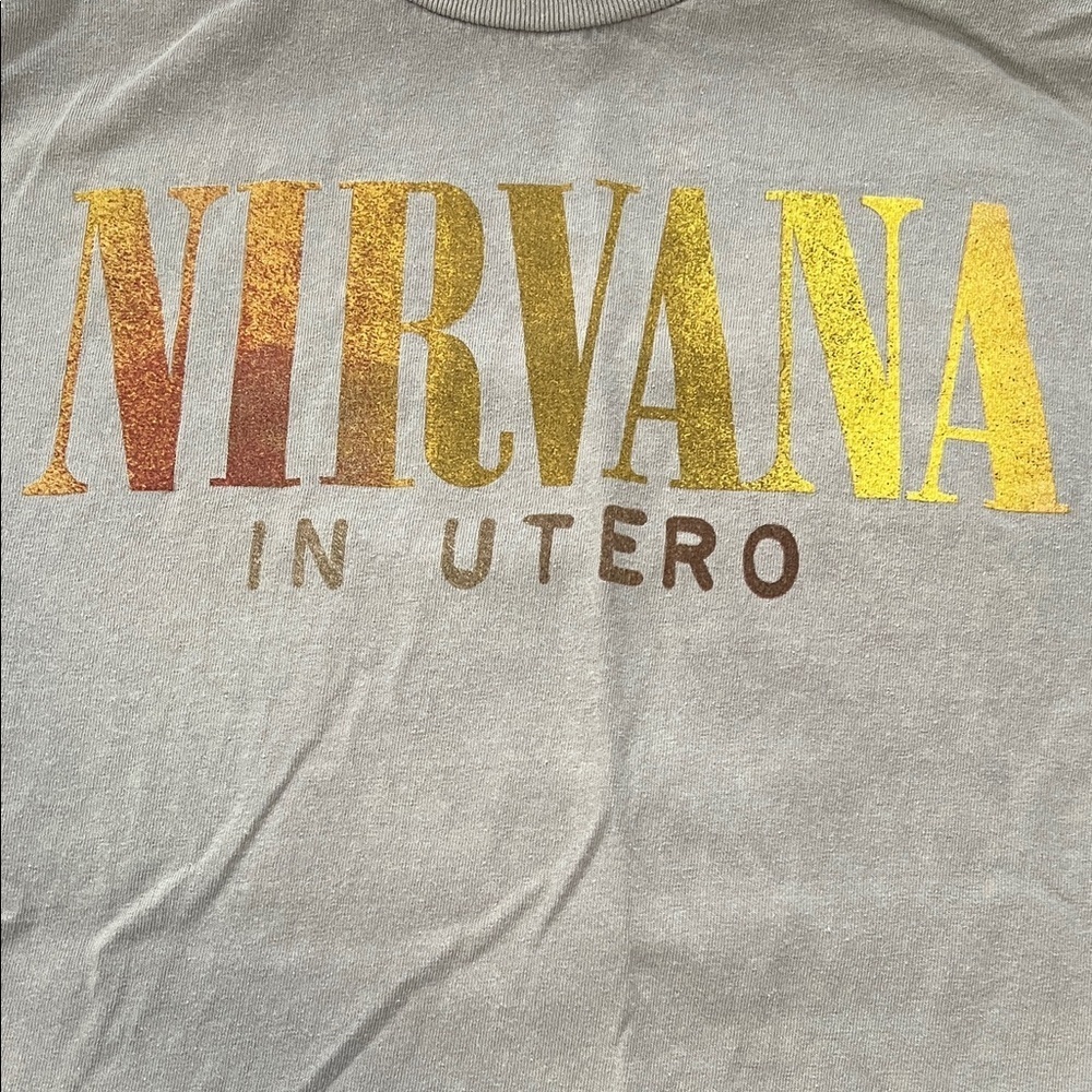Nirvana Graphic Tshirt Beige Size Medium